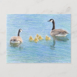 Cartão Postal Cartão-postal da família ganose de arte