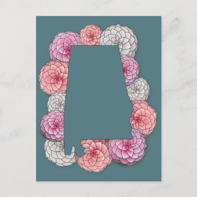 Cartão Postal Cartão-postal da Flor do Estado do Alabama (Frente)