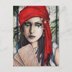 Cartão Postal Cartão-postal da Fortune Teller Gypsy Tarot