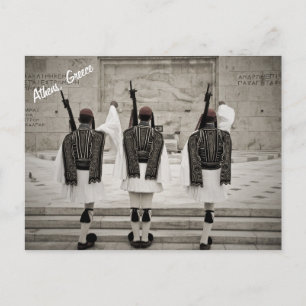 Cartão Postal Cartão-postal da Grécia Atenas de Guarda Vintage H