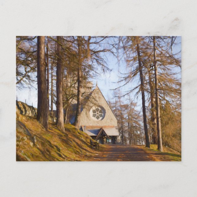 Cartão Postal Cartão-postal da Igreja Crathie Kirk (Frente)