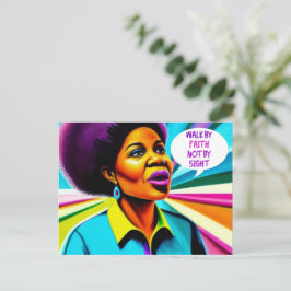 Cartão Postal Cartão-postal da Igreja Lady Walk Por Faith Art