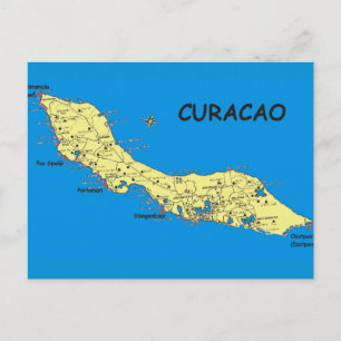 Cartão Postal Cartão-postal da ilha Curaçao no Sol