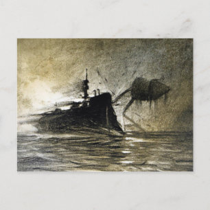 Cartão Postal Cartão-postal da Ilustração da Guerra do Vintag