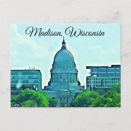 Cartão Postal Cartão-postal da Imagem do Capitol do Madision
