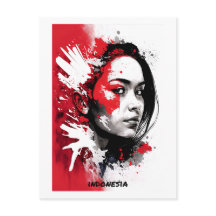 Cartão-postal da Indonésia - Retrato - Mundo das M