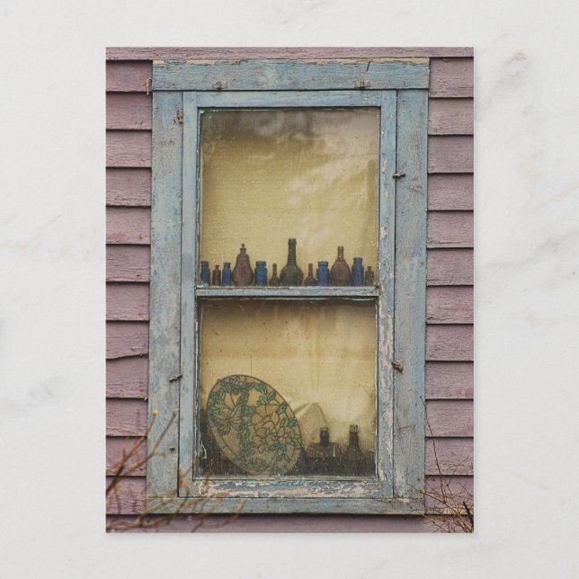 Cartão Postal Cartão-postal da janela das mulheres velhas (Frente)