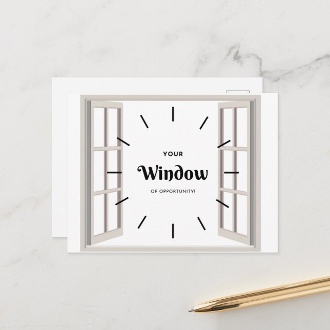 Cartão Postal Cartão-postal da janela de oportunidade (Frente/Verso In Situ)