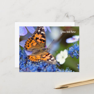 Cartão Postal Cartão-postal da Lady Butterfly pintado