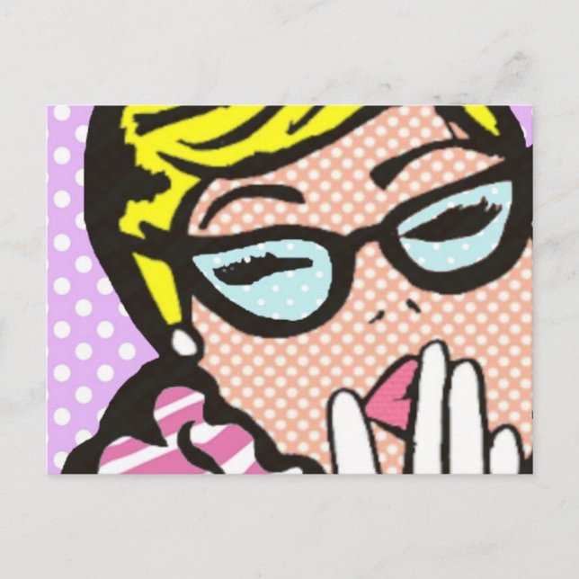 Cartão Postal Cartão-postal da Lady Comic Book La-Di-Da (Frente)