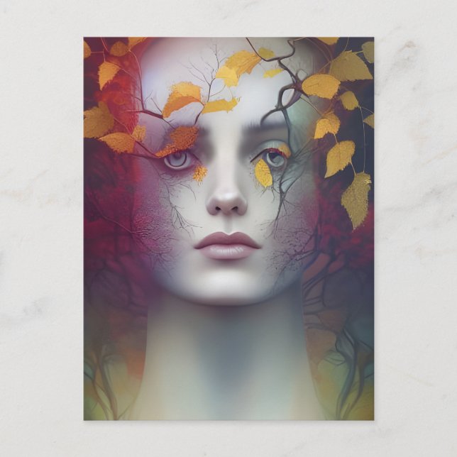 Cartão Postal Cartão-postal da Lady Nature (Frente)