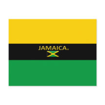 Cartão-postal da linda bandeira da Jamaica