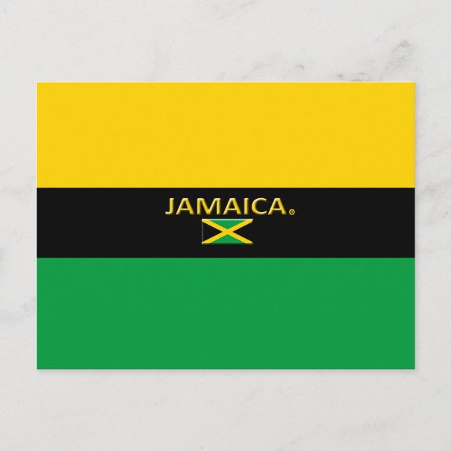 Cartão Postal Cartão-postal da linda bandeira da Jamaica (Frente)