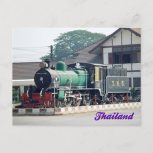 Cartão Postal Cartão-postal da Locomotiva Phitsanulok Tailândia