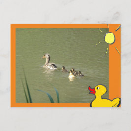 Cartão Postal Cartão-postal da Mãe Duque com Jovem e Cartoons