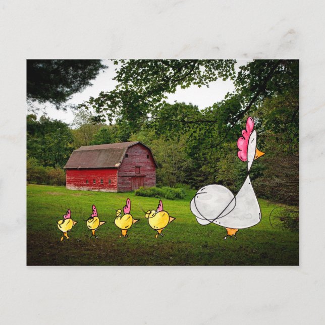 Cartão Postal Cartão-postal da Mãe Hen (Frente)