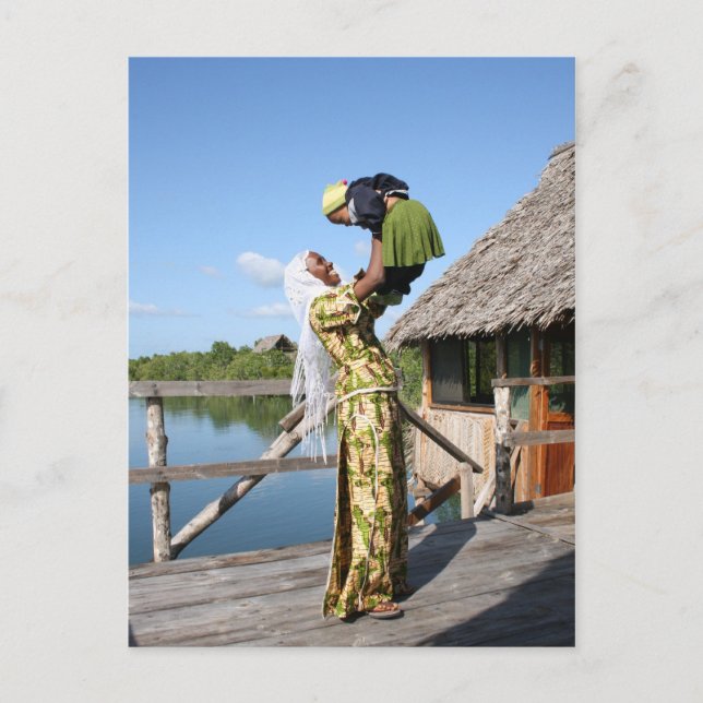 Cartão Postal Cartão-postal da mamãe e do bebê (Frente)