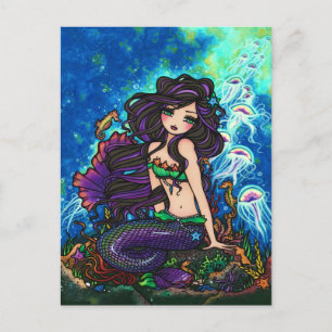 Cartão Postal Cartão-postal da Marinha Mermaid Fantasy Marine A