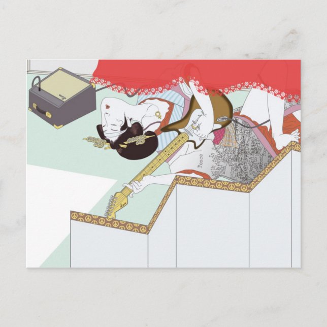 Cartão Postal Cartão-postal da menina amorosa (Frente)