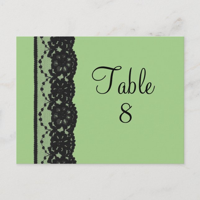 Cartão Postal Cartão-postal da Mesa de rendas francês (verde) (Frente)