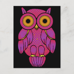 Cartão Postal Cartão-postal da minha$t Owl Midnight