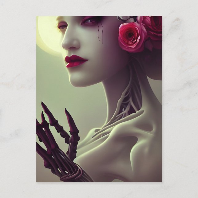 Cartão Postal Cartão-postal da Mulher Bone Skeleton (Frente)