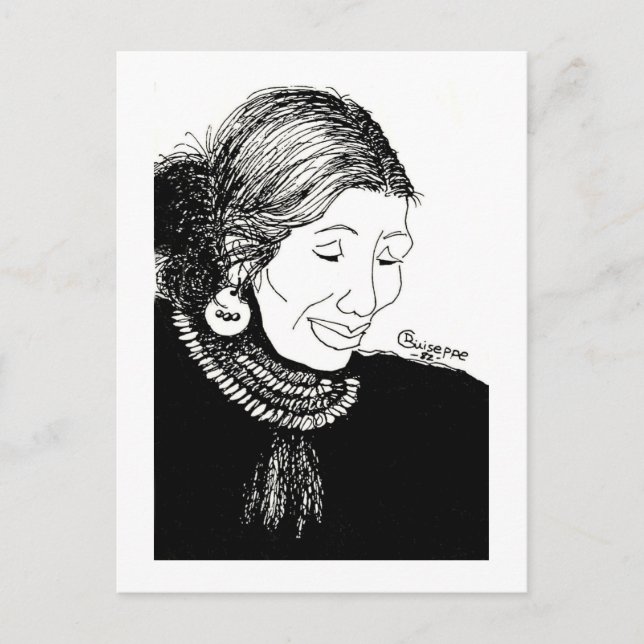 Cartão Postal Cartão-postal da mulher indiana (Frente)