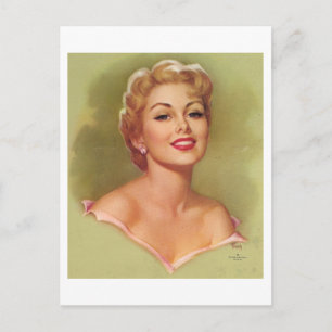 Cartão Postal Cartão-postal da mulher loura bonito