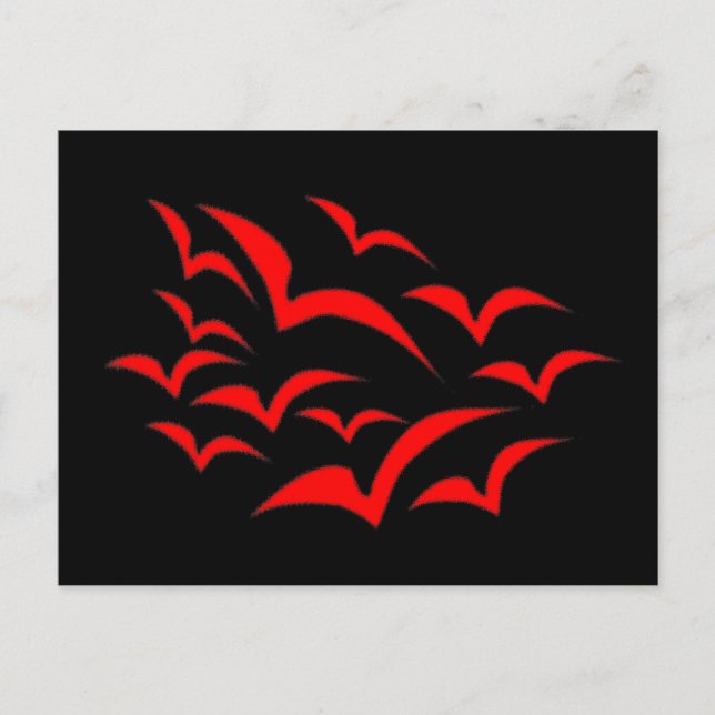 Cartão Postal Cartão-postal da Nuvem Red Bat (Frente)