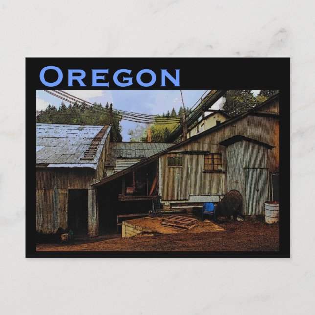 Cartão Postal Cartão-postal da Oregon Sawmill (Frente)