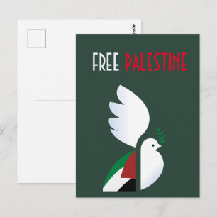 Cartão Postal Cartão-postal da Palestina Livre - Sensibilização 