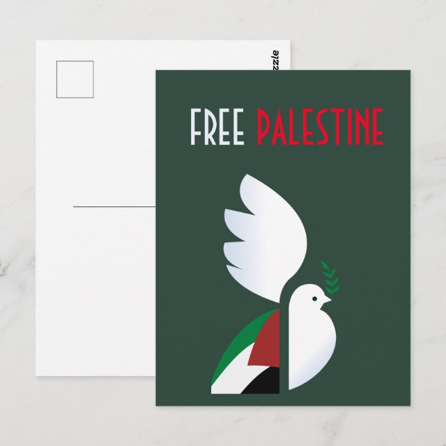 Cartão Postal Cartão-postal da Palestina Livre - Sensibilização  (Frente/Verso)