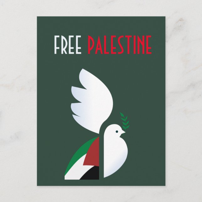 Cartão Postal Cartão-postal da Palestina Livre - Sensibilização  (Frente)