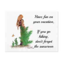 Cartão-postal da Pinup Girl do Hiker Redhead