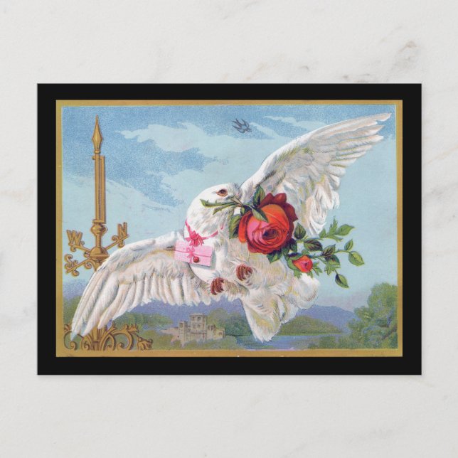 Cartão Postal Cartão-postal da porta romântica (Frente)