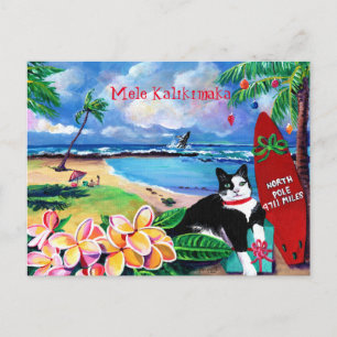 Cartão Postal Cartão-postal da praia de Poipu, Gato Mele Kalikim