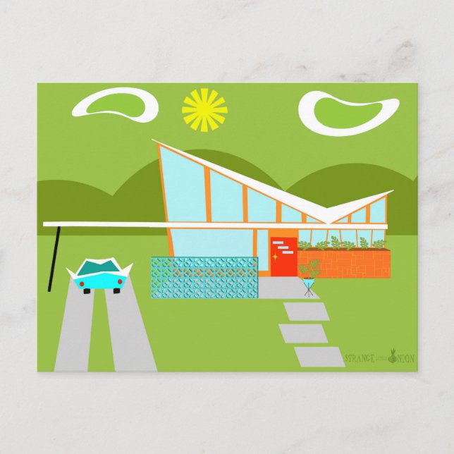 Cartão Postal Cartão-postal da Primavera Palm Retro (Frente)