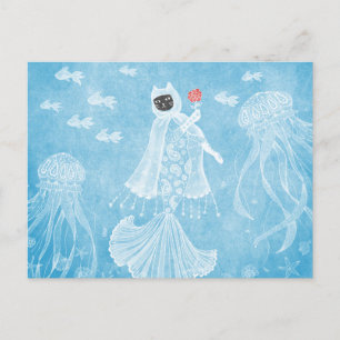 Cartão Postal Cartão-postal da princesa Icy do Mermaid cat