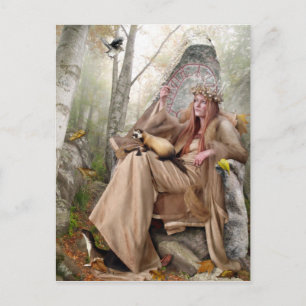 Cartão Postal Cartão-postal da Rainha do outono