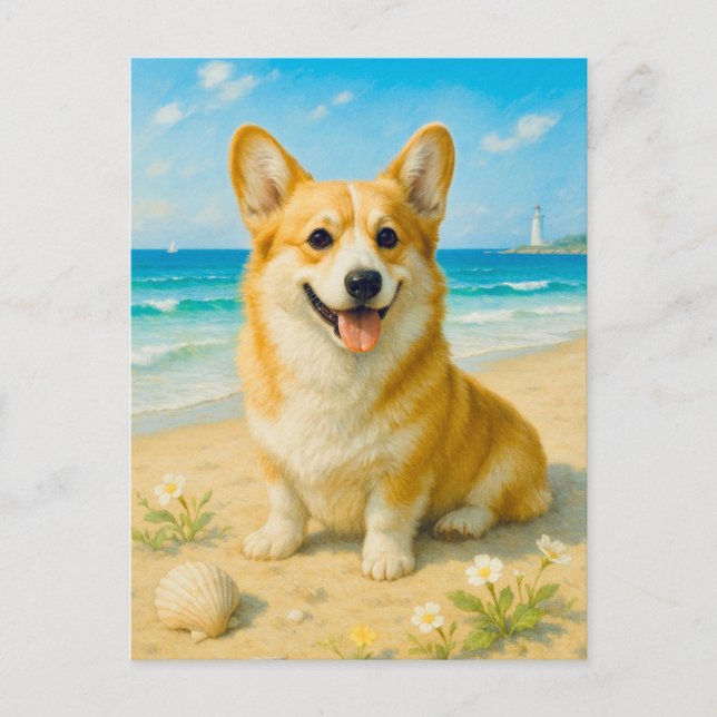Cartão Postal Cartão-postal da Rainha Galinha de Corgi (Frente)