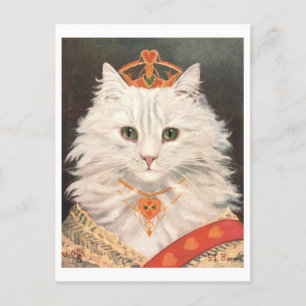 Cartão Postal Cartão-postal da Rainha Gato Vintage