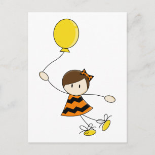 Cartão Postal Cartão-postal da Rapariga do Balão Laranja