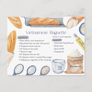 Cartão Postal Cartão-postal da Receita Baguette Vietnamita