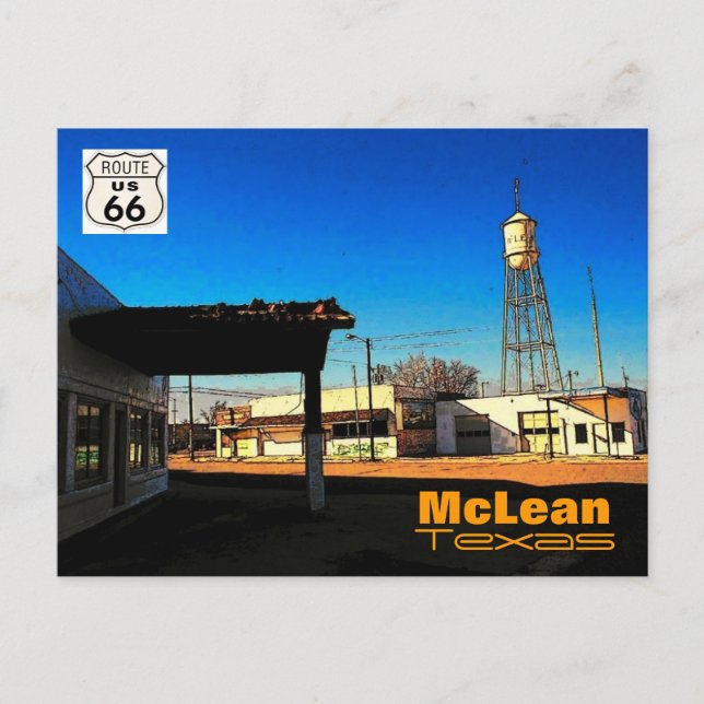 Cartão Postal Cartão-postal da Rota 66 (TX) (Frente)