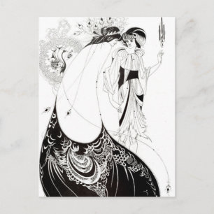 Cartão Postal Cartão-postal da Saia Peacock de Aubrey Beardsley