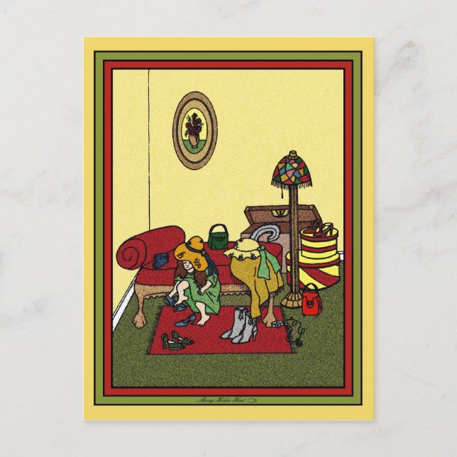 Cartão Postal Cartão-postal da sala de vestir - personalizado (Frente)