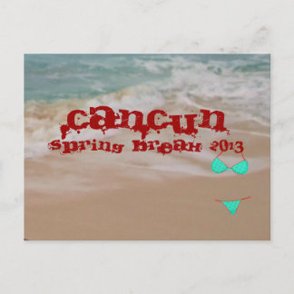 Cartão Postal Cartão-postal da Spring Break Beach em Cancun 2013