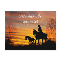 Cartão-postal da Sunset Horseback