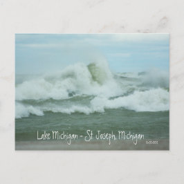 Cartão Postal Cartão-postal da Superstorm Sandy no Lago Michigan