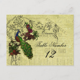 Cartão Postal Cartão-postal da Tabela de Casamento de Peacock Vi